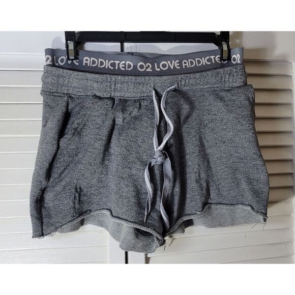 Addicted 2 Love Teenaged Young Girl Grey Casual Track XL Shorts with Drawstring - Picture 1 of 3